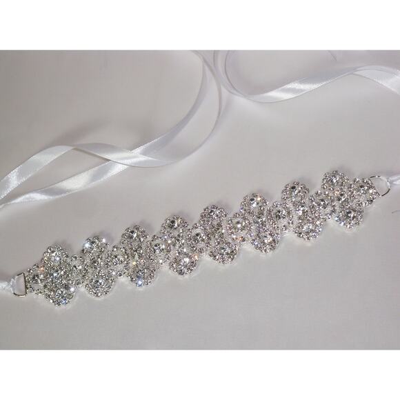 rhinestone bridal wedding headband headpiece  prom  Quenceanera party headband - Picture 2 of 6